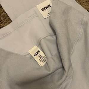 Victoria’s Secret Pink Shimmering Silver Leggings